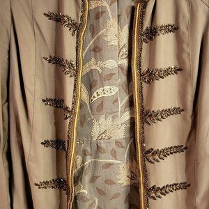 Chico's Olive Green jacket with Beads